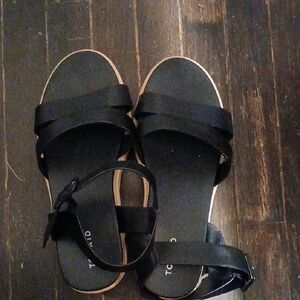 Torrid Black Ankle Strap Sandals